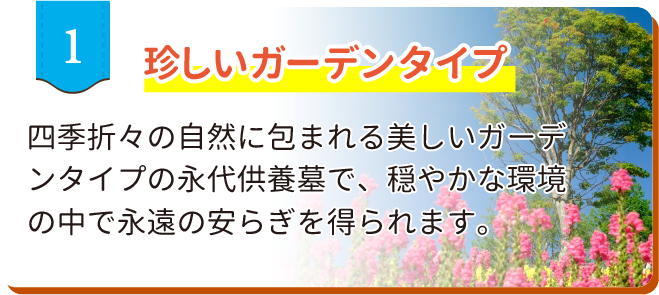 珍しいガーデンタイプ